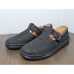 Josef Seibel Mary Jane Shoes Womens 40 US 9-9.5 Black Nubuck Leather Comfort